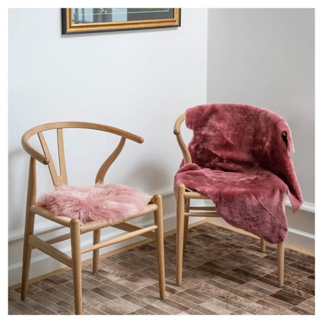 Double Face Collection Australsk lammeskind - Old Rose, 90x60