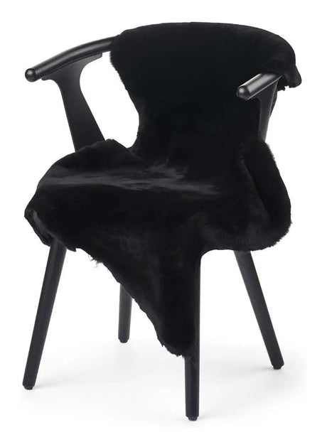 Double Face Collection Australsk lammeskind - Sort, 90x60