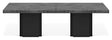 Dusk Spisebord, 262x130, Betongrå melamin/Mat sort - UNOLIVING.COM