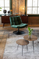 Dutchbone Bar Loungestol, m. velour Grøn - UNOLIVING.COM