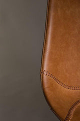 Dutchbone Franky Barstol Brun PU læder - UNOLIVING.COM