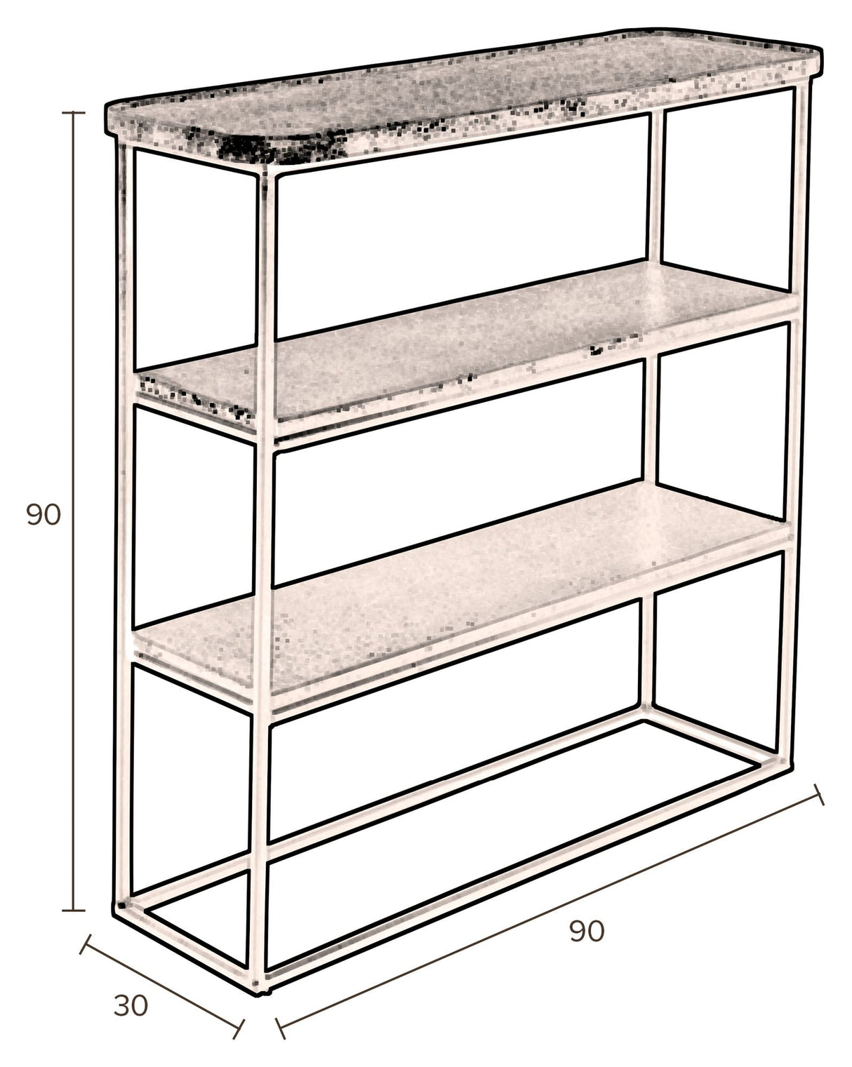 Dutchbone Winston Konsolbord, Mat sort - Unoliving.com