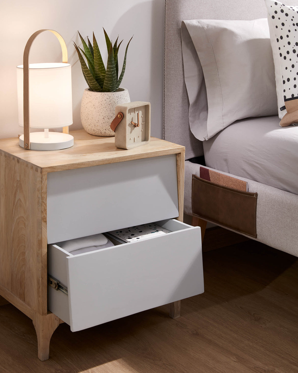 Dyla Sengegavl 150 cm, Beige