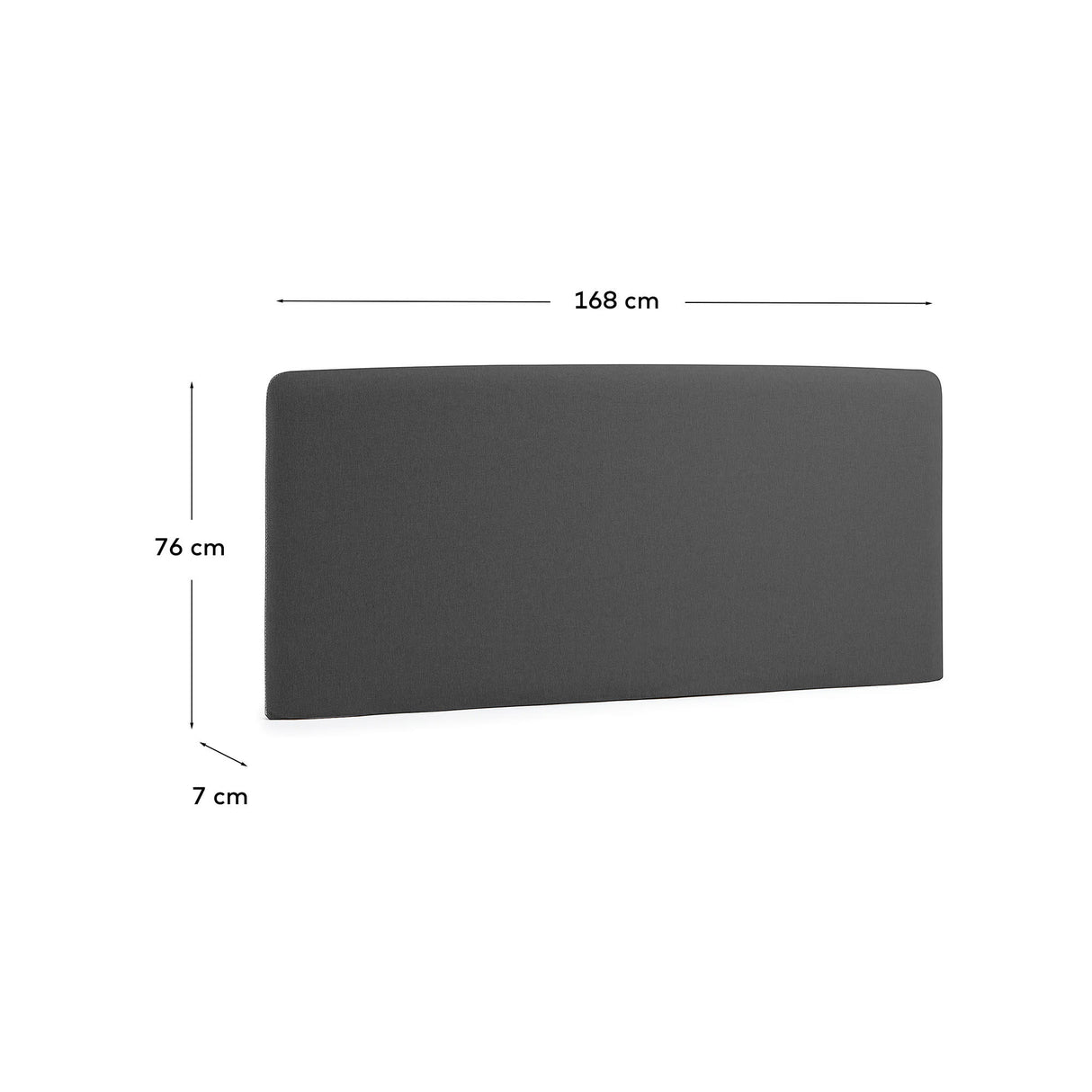 Dyla Sengegavl 150 cm, Sort