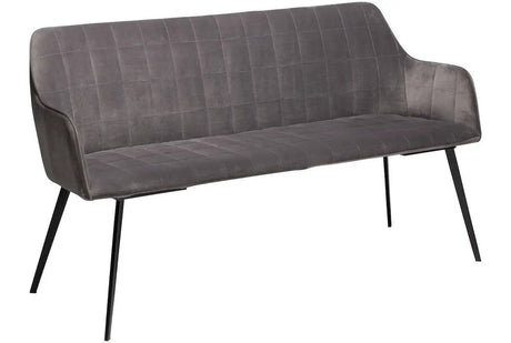 Embrace Bænk, Alugrå Velour