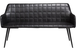 Embrace Bænk, Vintage Sort Kunstlæder - Unoliving.com