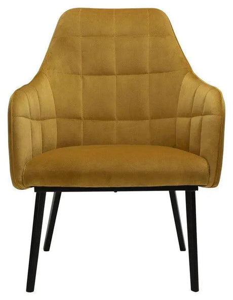 Embrace Loungestol, bronze velourm. sort ben