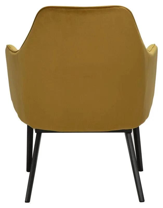 Embrace Loungestol, bronze velourm. sort ben