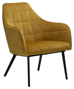 Embrace Loungestol, bronze velourm. sort ben
