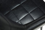Embrace Spisebordsstol, vintage sort kunstlæder/ sorte ben - Unoliving.com