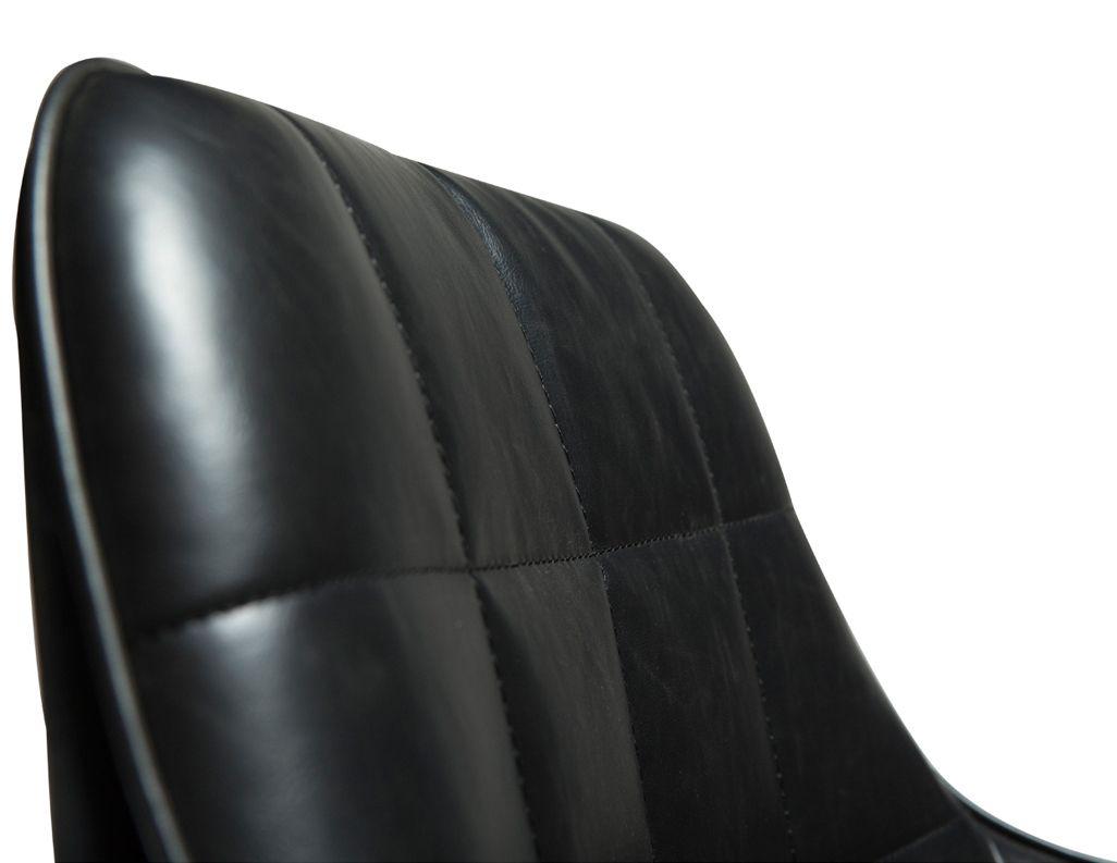Embrace Spisebordsstol, vintage sort kunstlæder/ sorte ben - Unoliving.com