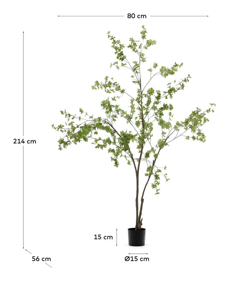 Enkianthus Kunstig træ m. sort Potte, H:214 - Unoliving.com
