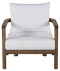 Erica, loungestol - hvid/ mørk eg - Unoliving.com