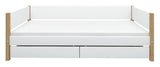 FLEXA Nor Børneseng m/2 skuffer Hvid. 90x200 m. egeben - Unoliving.com