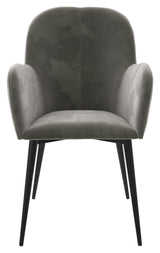 Fallon Loungestol, Grå velour - Unoliving.com