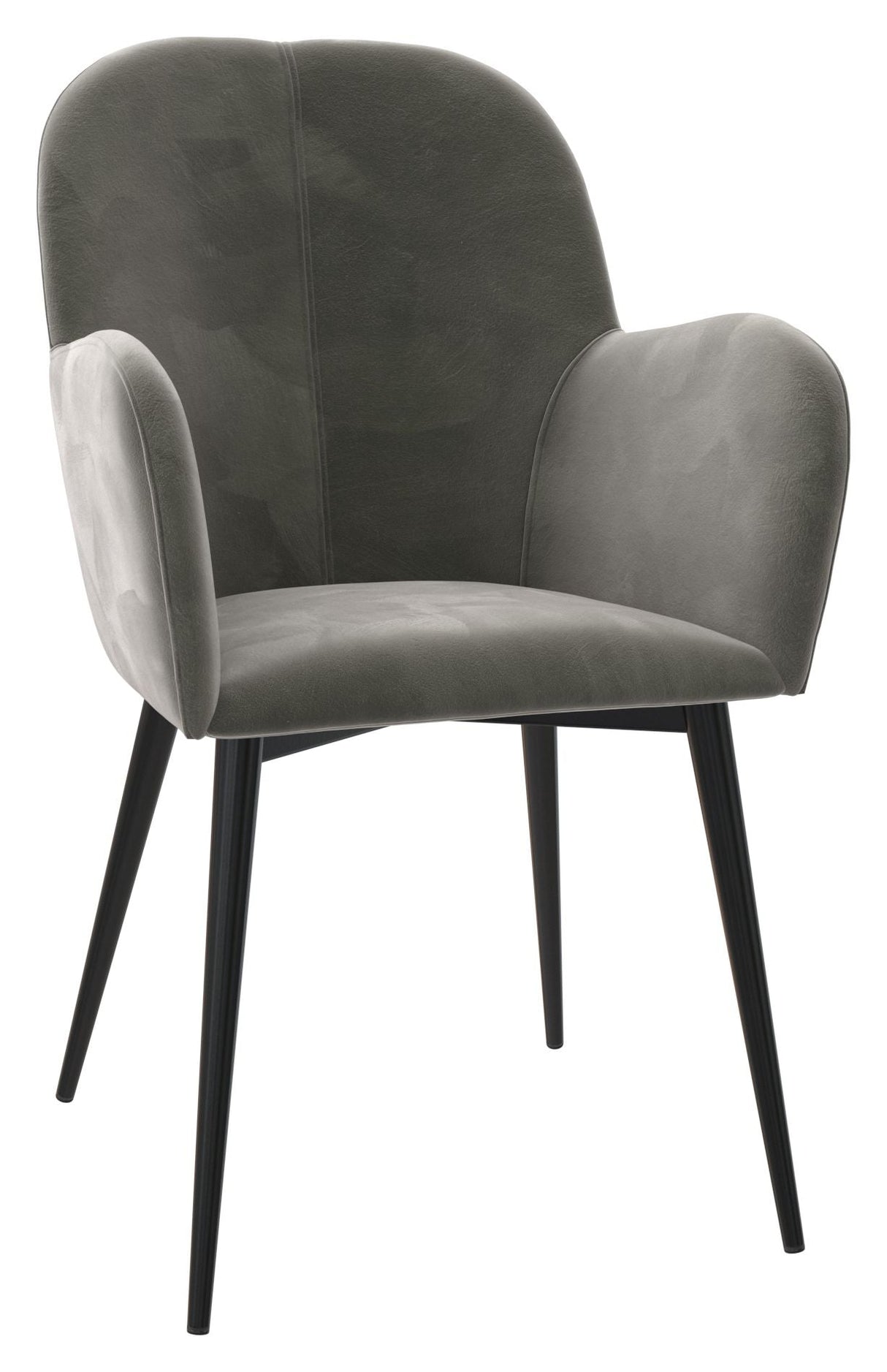 Fallon Loungestol, Grå velour - Unoliving.com