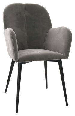 Fallon Loungestol, Grå velour - Unoliving.com