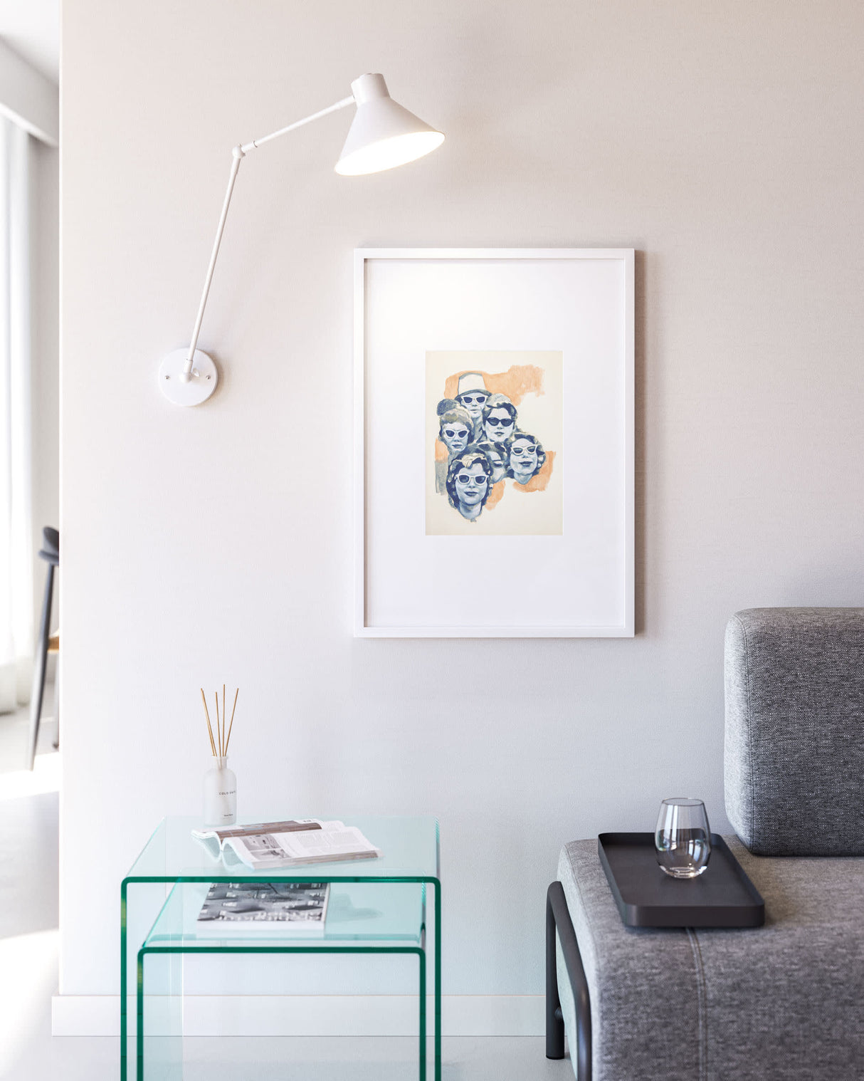 Fedra Billede 50X70 cm, Hvid/Beige