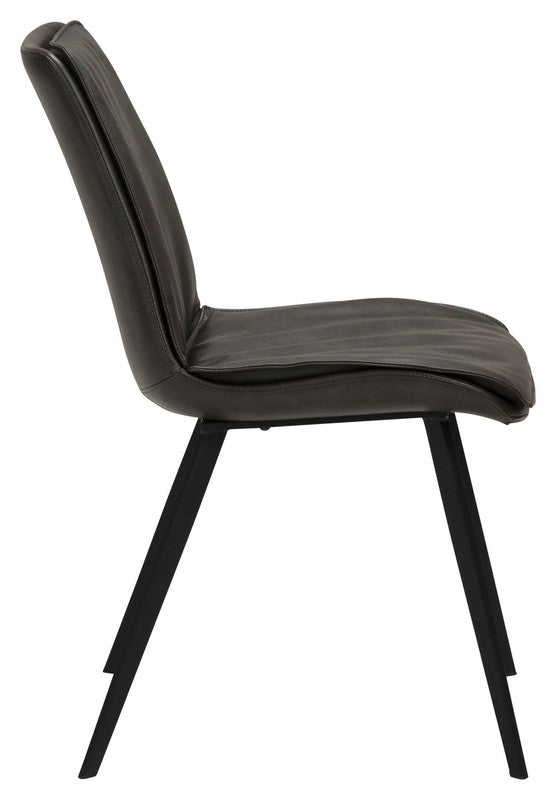 Fierce Spisebordsstol, Vintage Grå PU - Unoliving.com