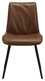 Fierce Spisebordsstol, Vintage Lysebrunt PU - Unoliving.com