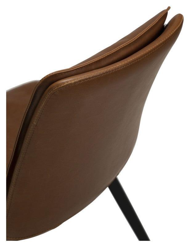 Fierce Spisebordsstol, Vintage Lysebrunt PU - Unoliving.com