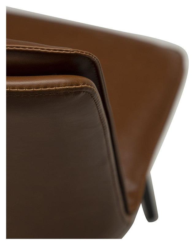 Fierce Spisebordsstol, Vintage Lysebrunt PU - Unoliving.com