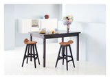 Findahl Buck lav Barstol eg/sort, Sydney cognac læder - Unoliving.com