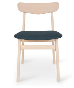 Findahl Mosbøl Spisebordsstol, Bøg/Mørkeblå - Unoliving.com