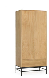 Flora Garderobe, Natur eg, 80x55x190 - Unoliving.com