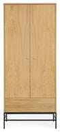 Flora Garderobe, Natur eg, 80x55x190 - Unoliving.com