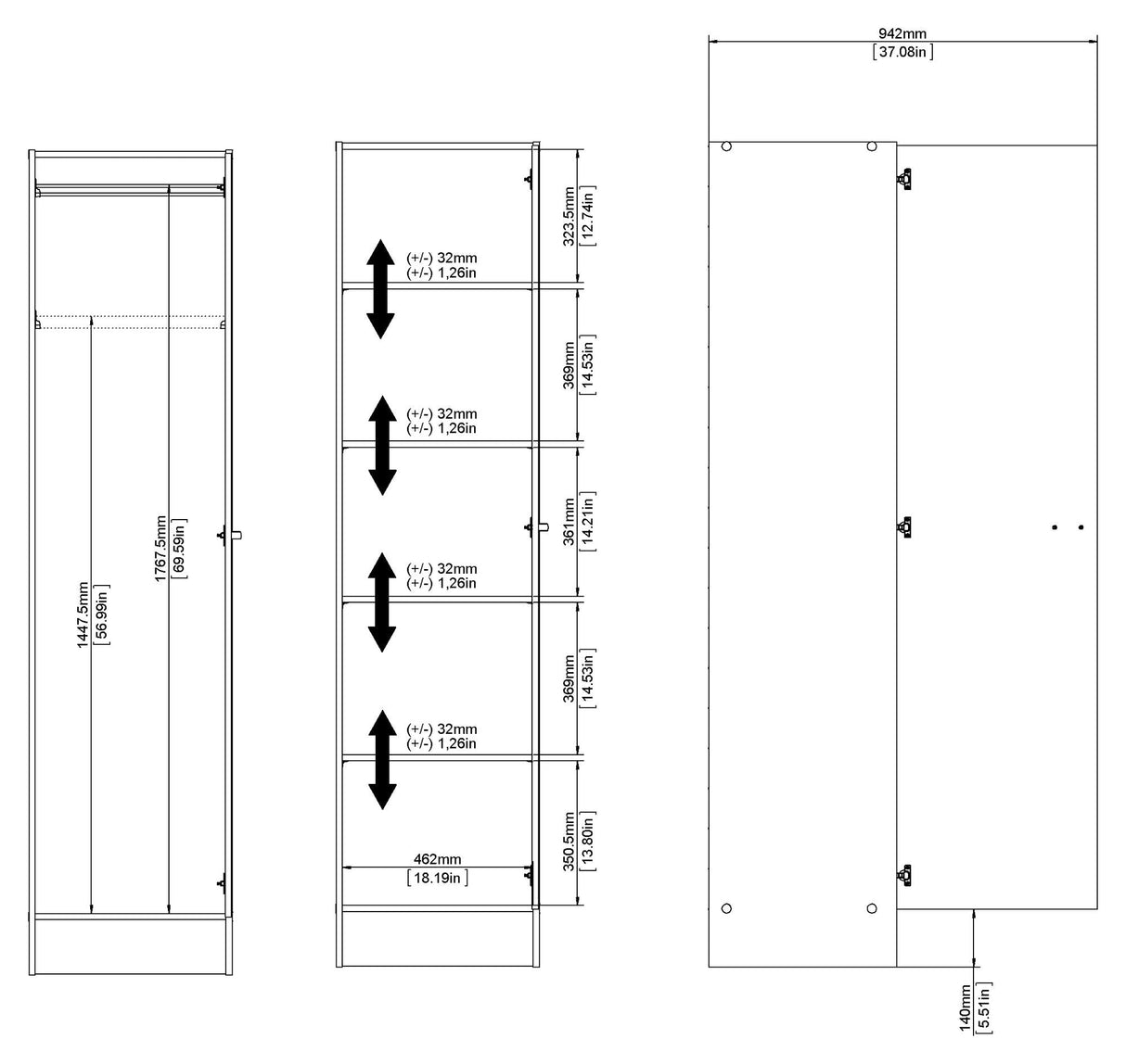 Focus Skab - Ege look