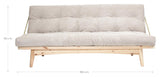 Folk Sovesofa, Fyrretræ/Petrol Blue - Unoliving.com