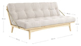 Folk Sovesofa, Fyrretræ/Petrol Blue - Unoliving.com