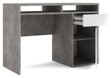 Function Plus Skrivebord 1 låge og skuffe, Oxid grå/Hvid
