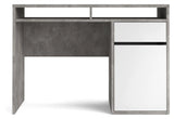 Function Plus Skrivebord 1 låge og skuffe, Oxid grå/Hvid