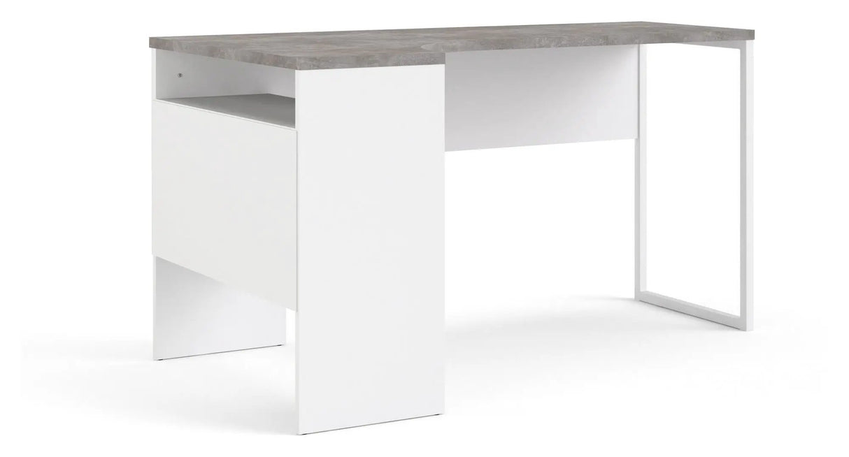 Function Plus Skrivebord, Hvid Oxid Beton