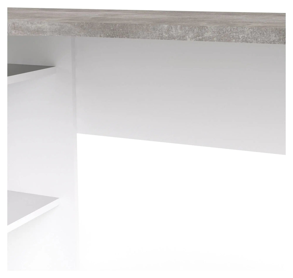 Function Plus Skrivebord, Hvid Oxid Beton