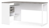 Function Plus Skrivebord, Hvid Oxid Beton