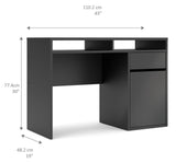 Function Plus Skrivebord m. 1 låge - Mat sort