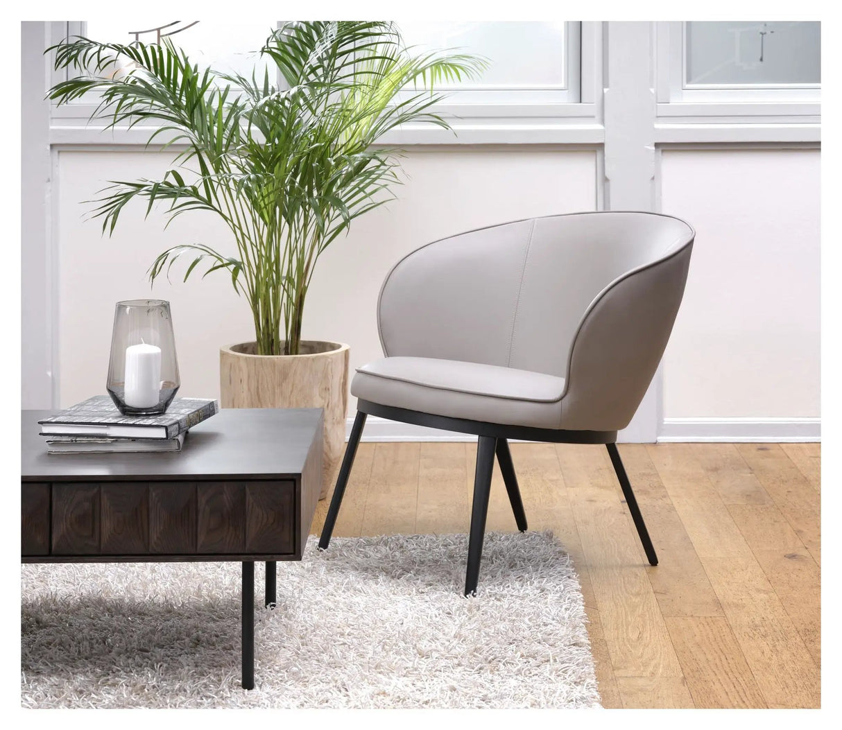Gain Loungestol, Taupe kunstlæder