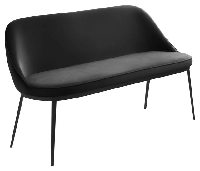 Gain Sofabænk - Sort Faux læder
