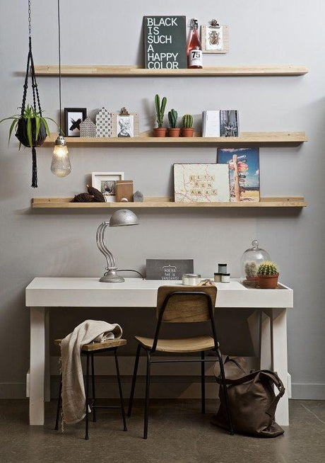 Gallerihylde på 170 cm i egetræ