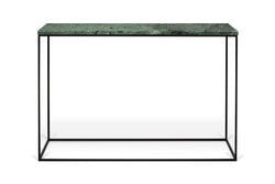 Gleam Konsolbord m. sort understel, Grøn Marmor, 76x120 - Unoliving.com