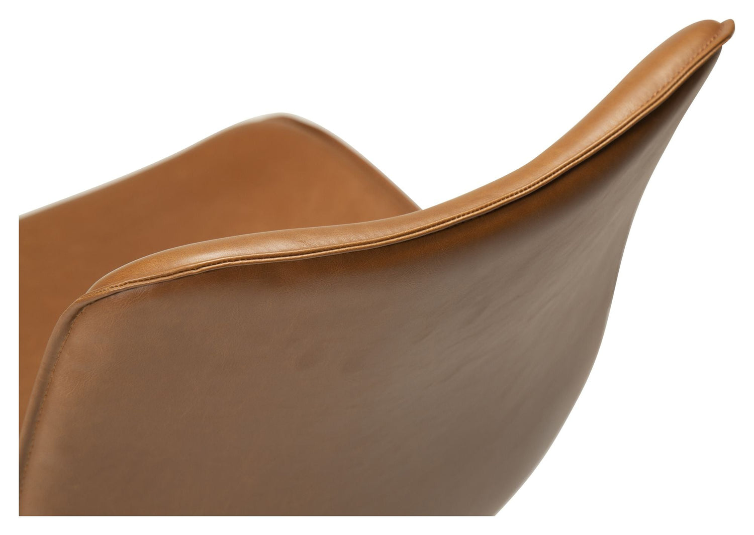 Glee Spisebordsstol, vintage lysebrun kunstlæder