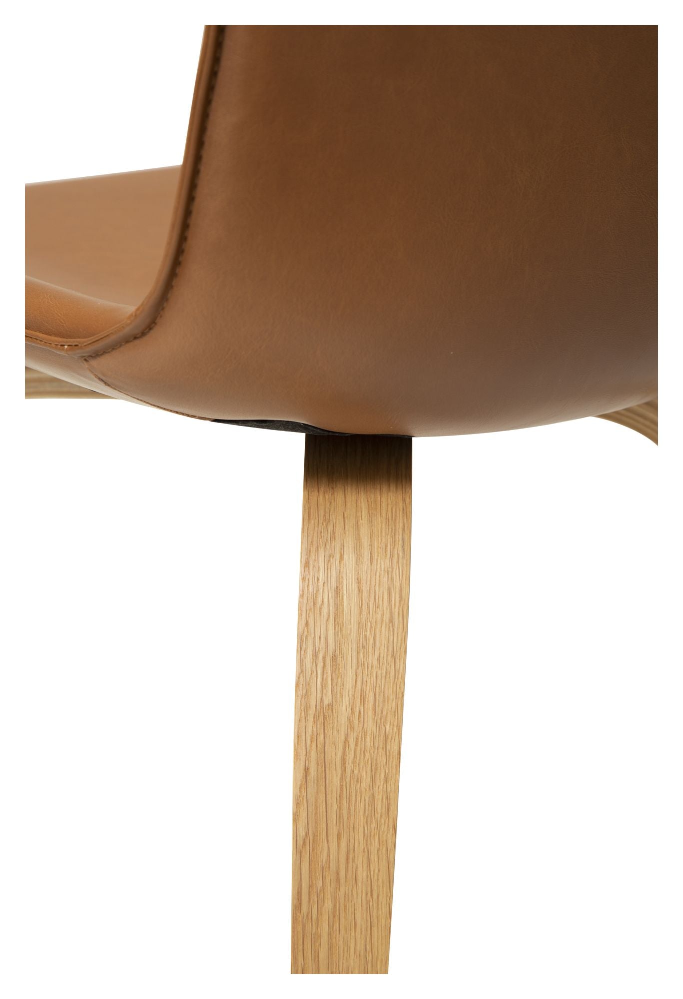 Glee Spisebordsstol, vintage lysebrun kunstlæder/eg