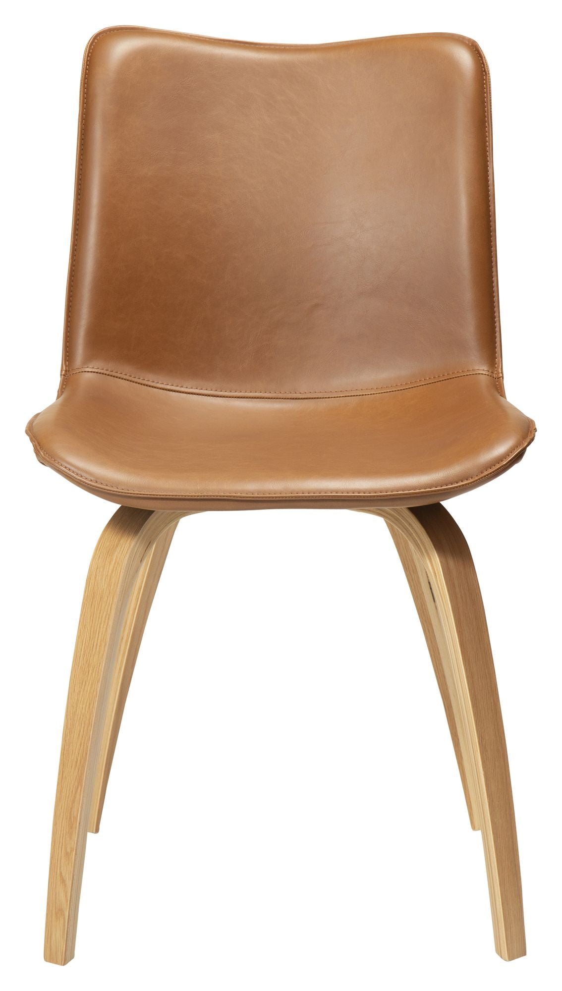 Glee Spisebordsstol, vintage lysebrun kunstlæder/eg