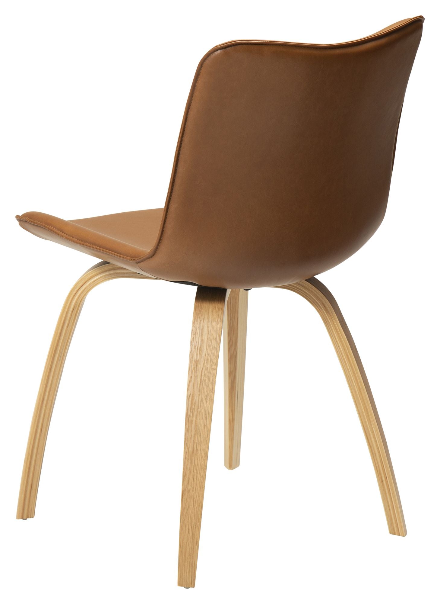 Glee Spisebordsstol, vintage lysebrun kunstlæder/eg