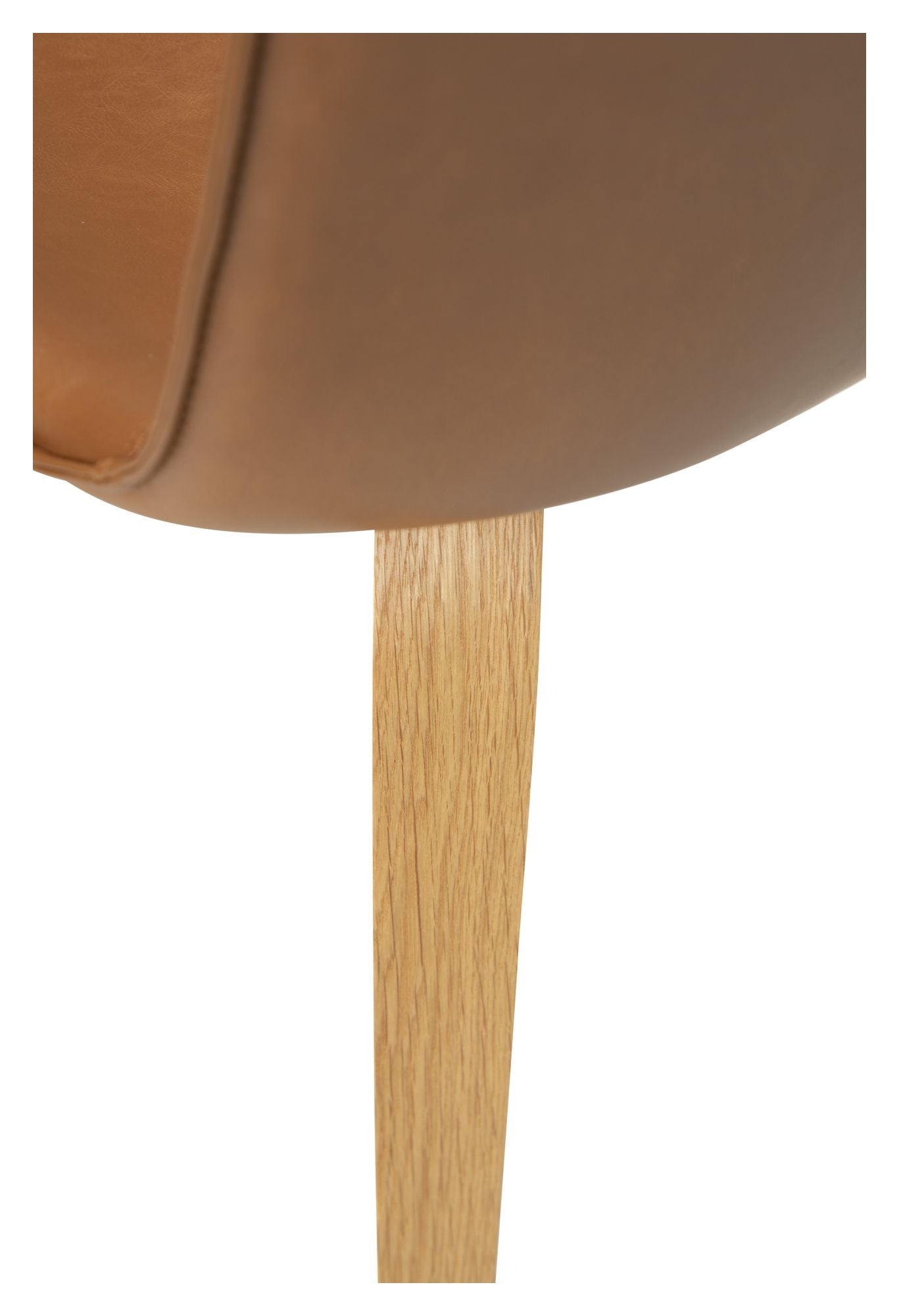 Glee Spisebordsstol, vintage lysebrun kunstlæder/eg