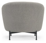 Gran Lænestol, Offwhite Bouclé, mat sort metalben - Unoliving.com