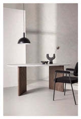 Grönvik Spisebord, 180x75, Mocca, Offwhite beton-look